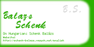 balazs schenk business card